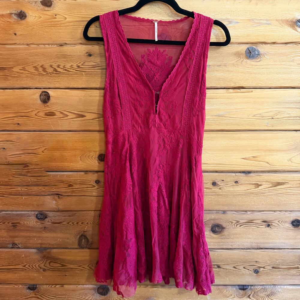 Free People Reign Over Me Embroidered Lace Dress  2